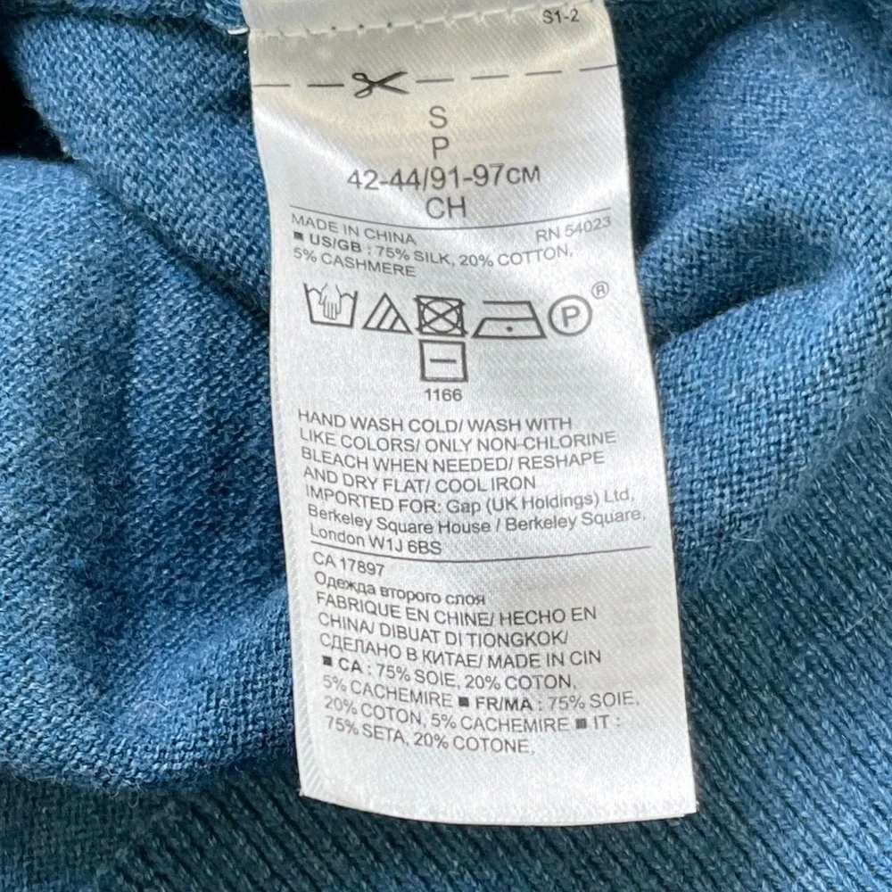 Banana Republic Men Luxury Blend V Neck Sweater Size S Silk Cashmere Preppy Luxe